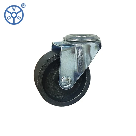 Industrial Pressed Steel Zinc Plated Housing Light Duty Cast Iron Caster Wheel