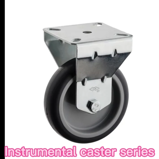 Swivel Plate TPR Caster for Instruments (P110-34C100X27)