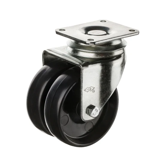 Black PP Twin Wheel Furniture Caster for Sofa