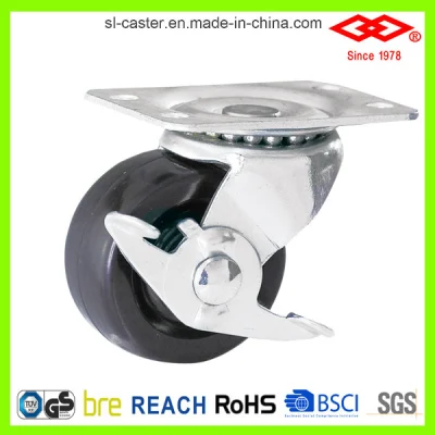 75mm Hard Rubber Swivel Locking Caster (P108-53B075X30Z)